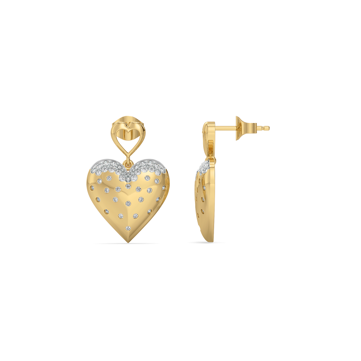 Promise Heart - Lab Diamond Drop Earrings