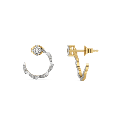 Stellar Shine – Lab Diamond Solitaire Hoop Earrings