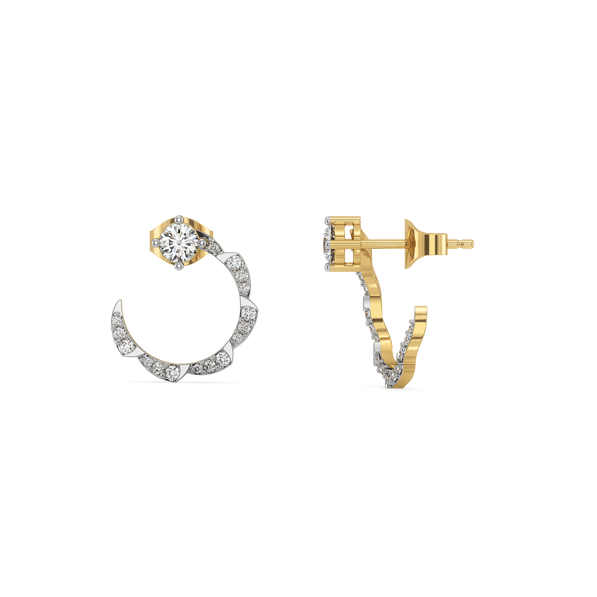 Stellar Shine – Lab Diamond Solitaire Hoop Earrings