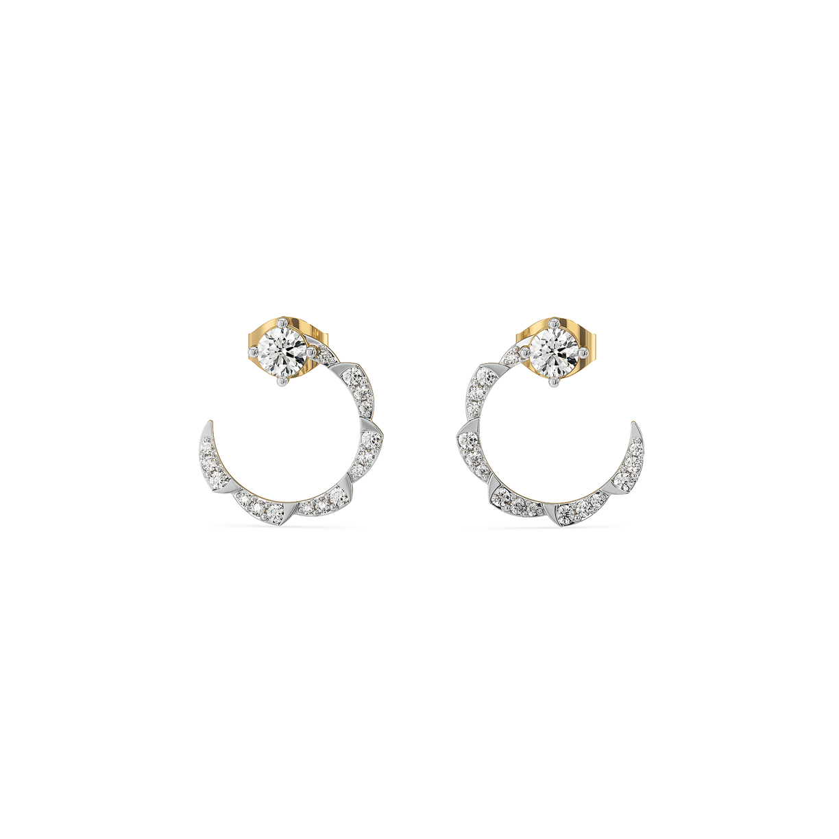 Stellar Shine – Lab Diamond Solitaire Hoop Earrings