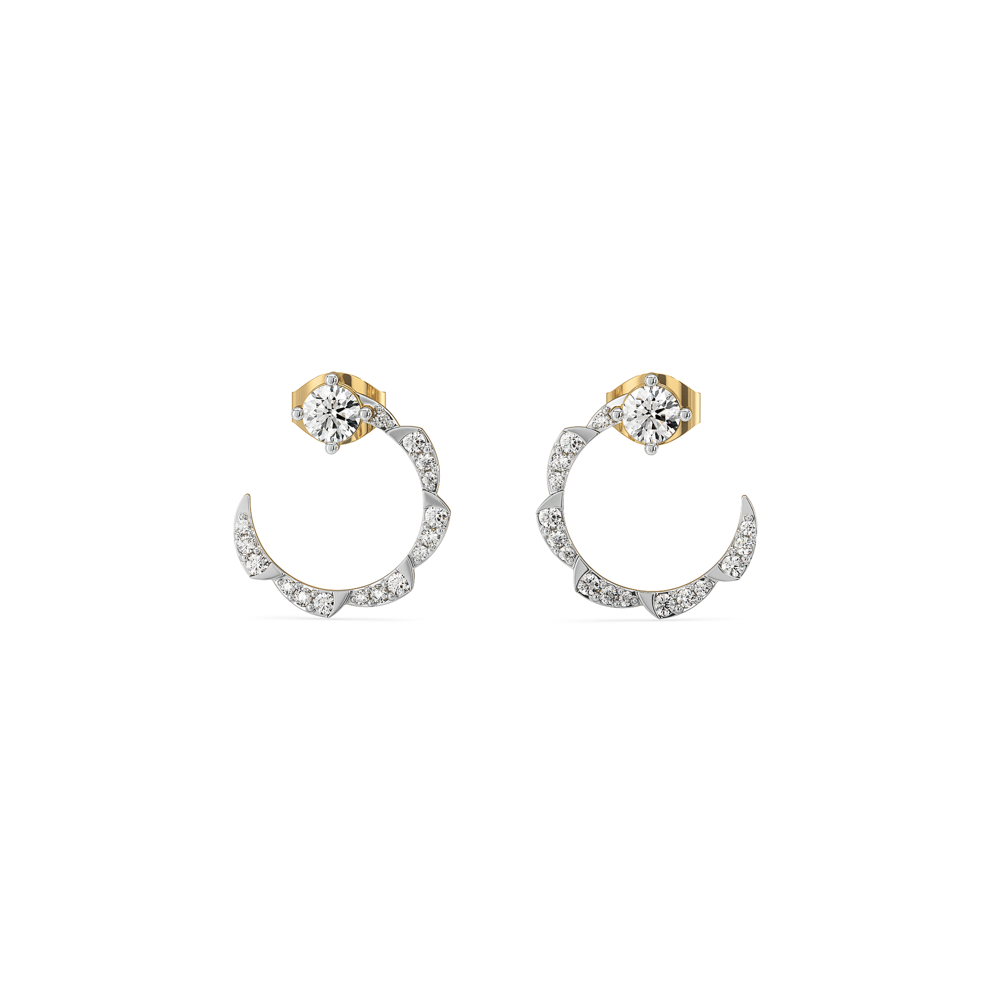 Stellar Shine – Lab Diamond Solitaire Hoop Earrings
