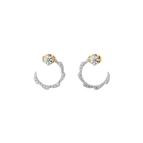 Stellar Shine Lab Diamond Solitaire Hoop Earrings