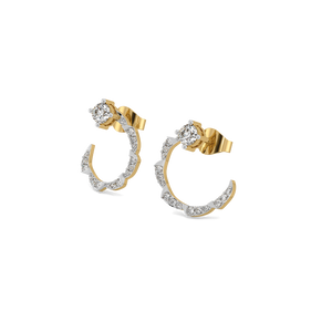 Stellar Shine – Lab Diamond Solitaire Hoop Earrings