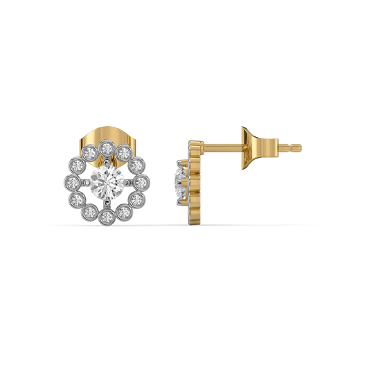 Rain-Dance - Lab Diamond Stud Earrings