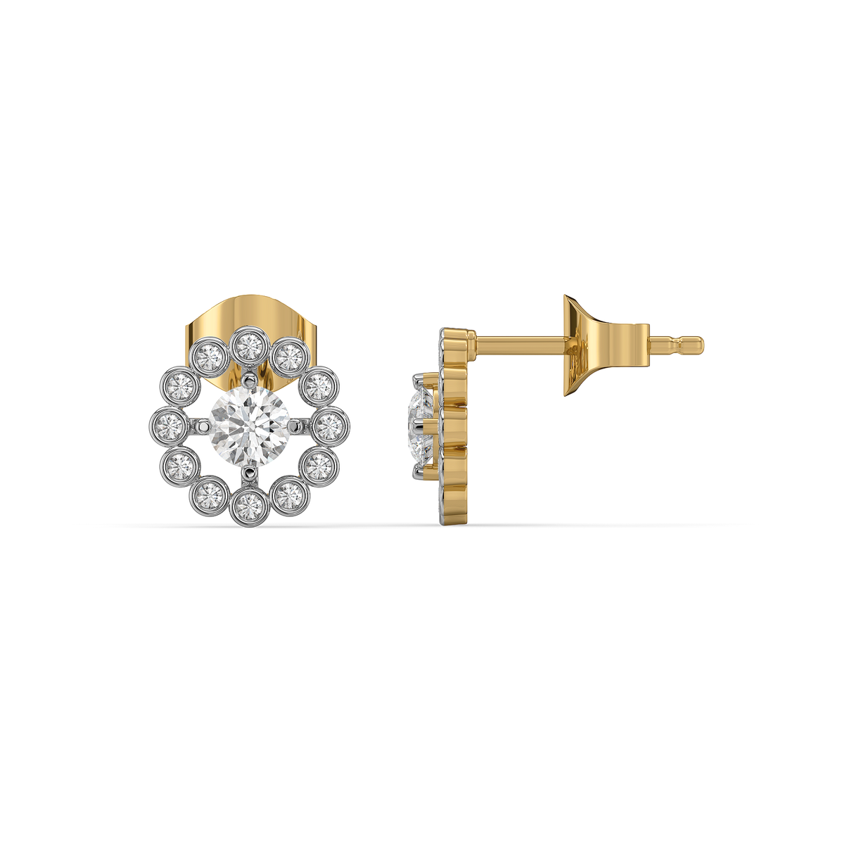 Rain-Dance - Lab Diamond Stud Earrings