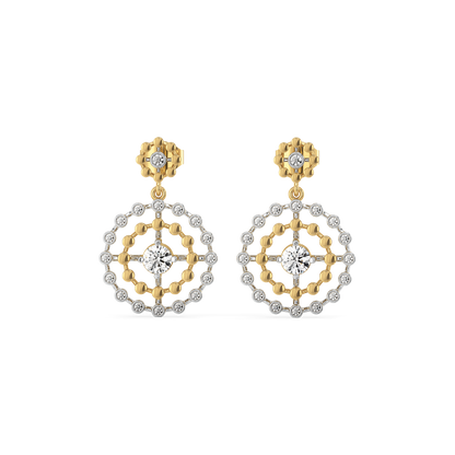 Rain-Dance - Lab Diamond Solitaire Earrings