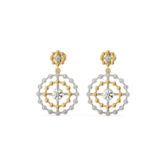 Rain-Dance - Lab Diamond Solitaire Earrings