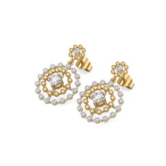 Rain-Dance - Lab Diamond Solitaire Earrings