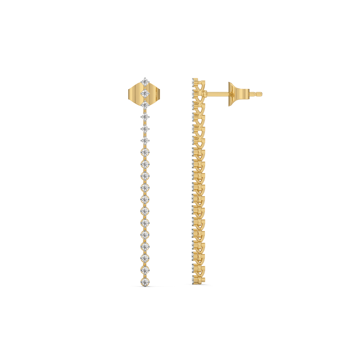 Line of Light - Lab Diamond Drop Earrings