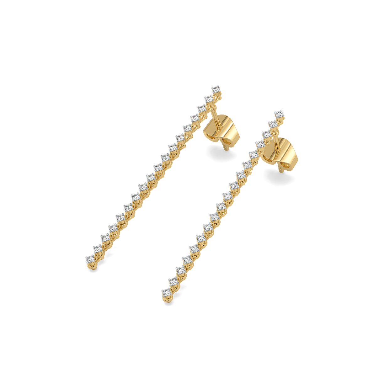 Line of Light - Lab Diamond Drop Earrings