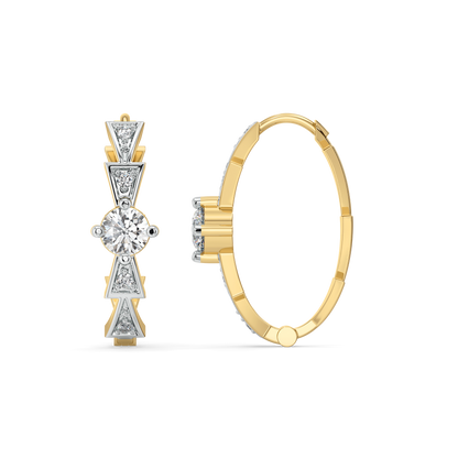 Majestic Arc - Lab Diamond Solitaire Hoop Earrings