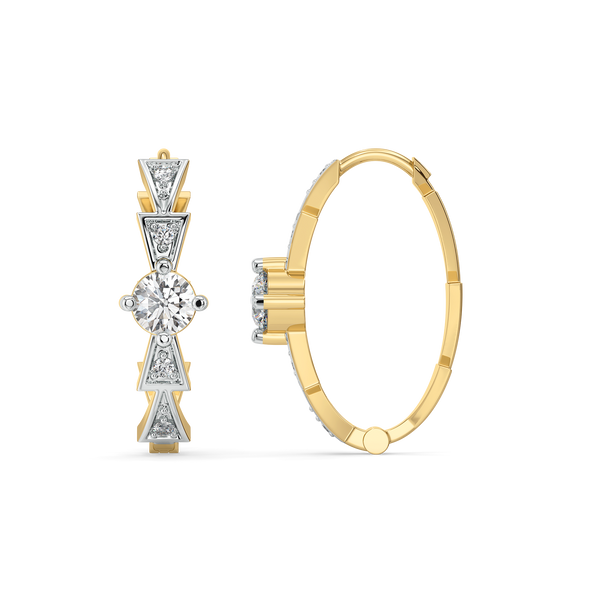 Majestic Arc 18k Gold Lab Grown Diamond Solitaire Earrings Online in India - Lukson 