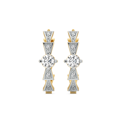 Majestic Arc - Lab Diamond Solitaire Hoop Earrings