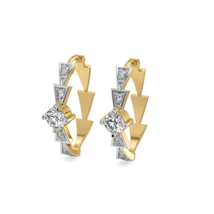 Majestic Arc - Lab Diamond Solitaire Hoop Earrings