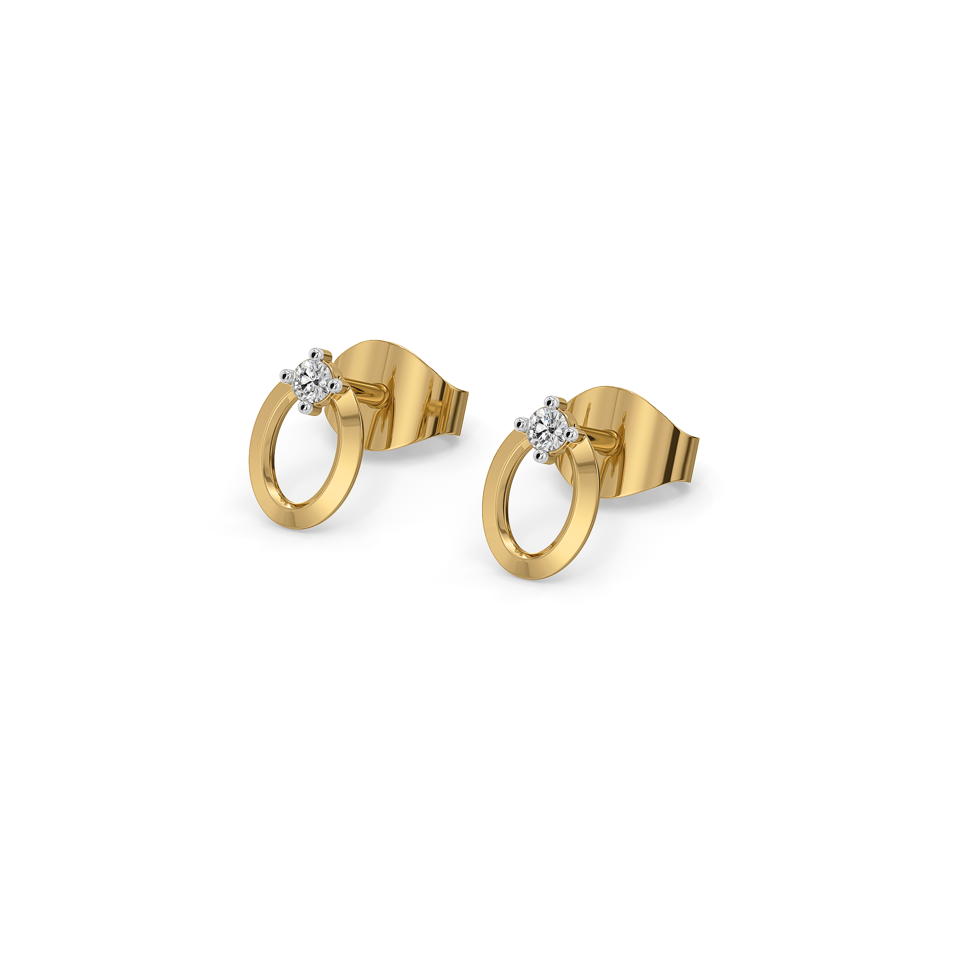 Luna Dot Studs - Lab Diamond Earrings