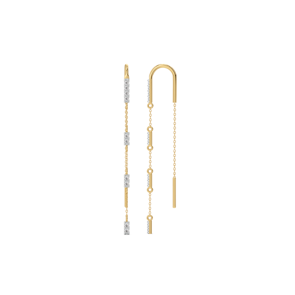 Silk Thread Sui Dhaga Lab Diamond Earrings for Women