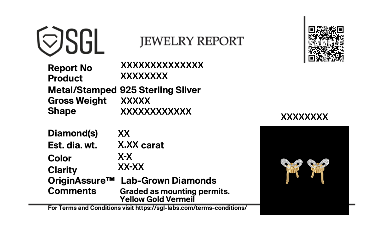 Bow Blush Studs - Lab Diamond Earrings