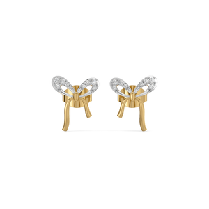 Bow Blush Studs - Lab Diamond Earrings