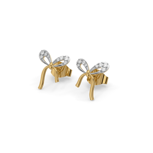 Bow Blush Studs - Lab Diamond Earrings