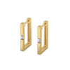 Lukson Modern Baguette Hoop Lab Diamond Earrings for Women 