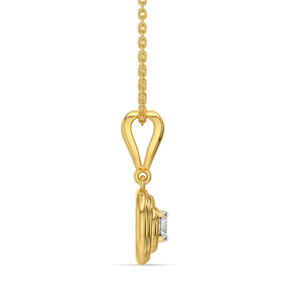 Liquid Gold - Pure Gold Lab Diamond Pendant