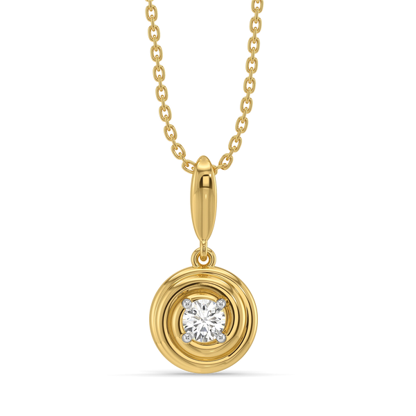 Liquid Gold - Pure Gold Lab Diamond Pendant