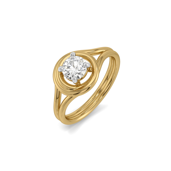 Liquid Gold - Pure Gold Lab Diamond Ring