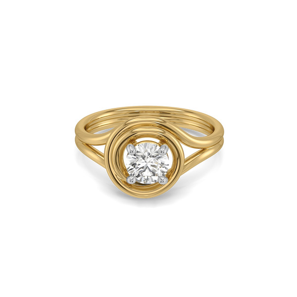Liquid Gold - Pure Gold Lab Diamond Ring