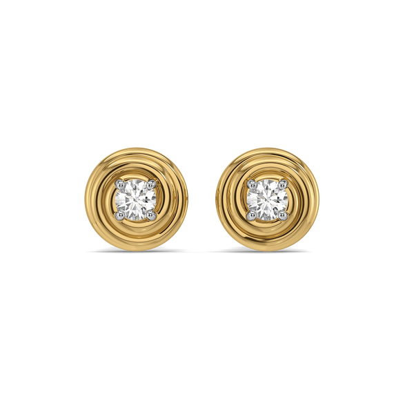Liquid Gold - Pure Gold Lab Diamond Stud Earrings