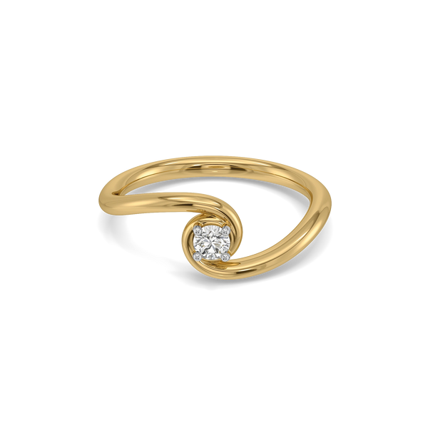 Twist of Light - Pure Gold Lab Diamond Ring