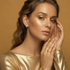 Twist of Light - Pure Gold Lab Diamond Stud Earrings