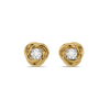 Soft Flow - Pure Gold Lab Diamond Stud Earrings