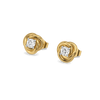 Soft Flow - Pure Gold Lab Diamond Stud Earrings