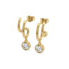 Draped in Gold Swing - Pure Gold Lab Diamond Hoop Earrings
