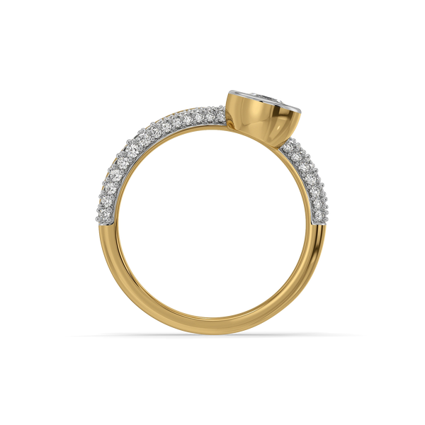 Draped in Gold - Pure Gold Lab Diamond Ring