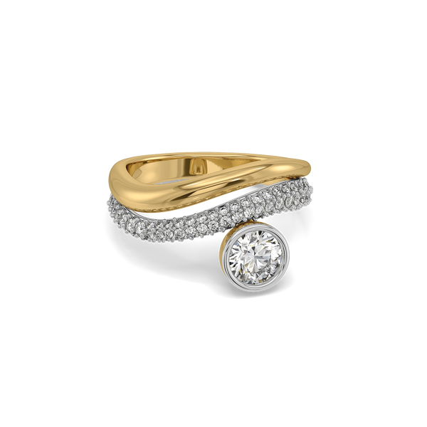 Draped in Gold - Pure Gold Lab Diamond Ring