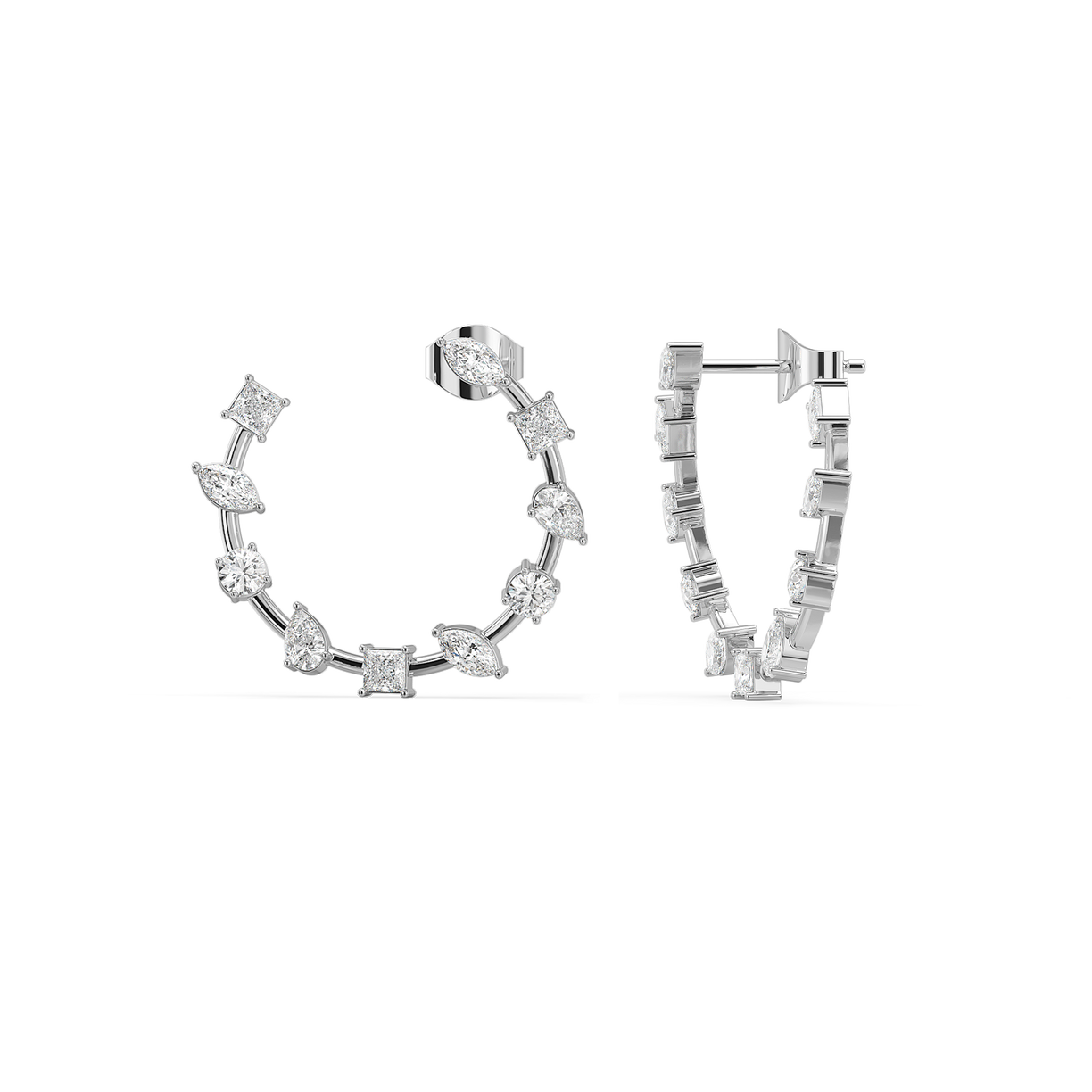 Diamond Cosmos Hoop - Pure Gold Lab Diamond Earrings