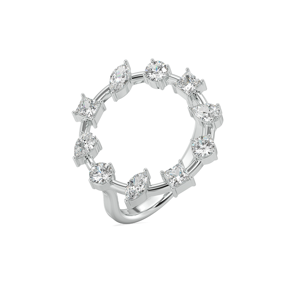 Lukson Cosmos Pure Gold Lab Grown Diamond Ring in India