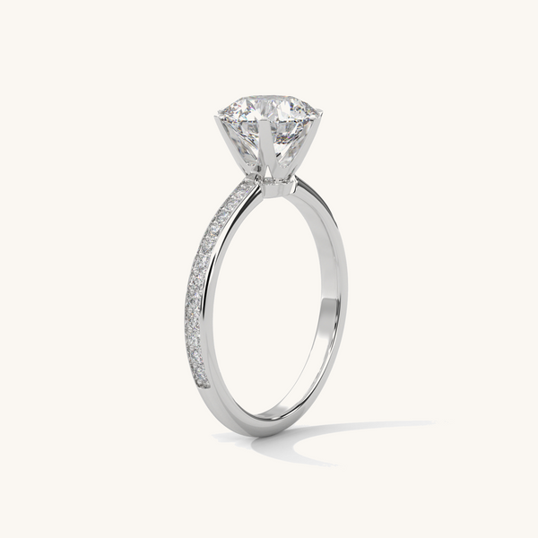 Lukson Forever One Gold Lab Grown Diamond Solitaire Ring for Women