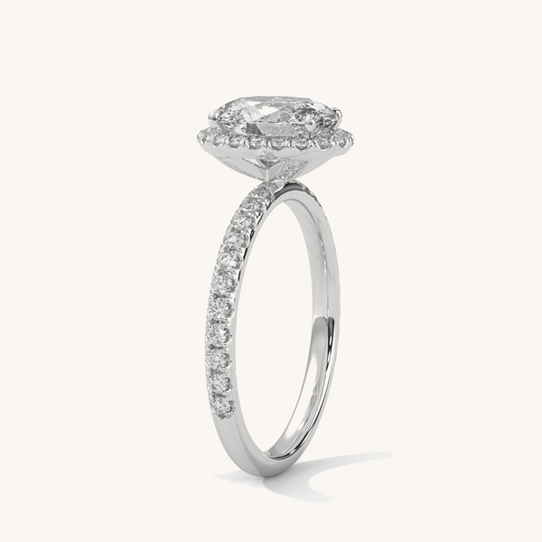 Lukson Moonlit Embrace Gold Lab Grown Diamond Solitaire Ring in India