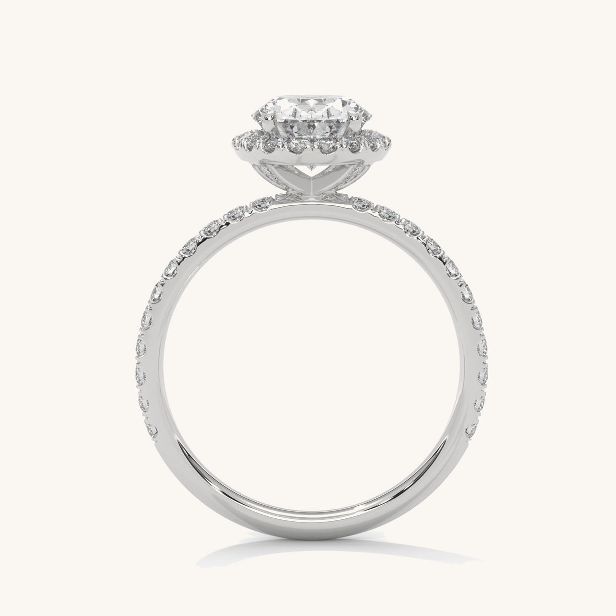 Moonlit Embrace - Pure Gold Lab Diamond Solitaire Ring