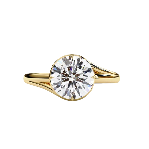 Dew Kissed - Pure Gold Lab Diamond Solitaire Ring