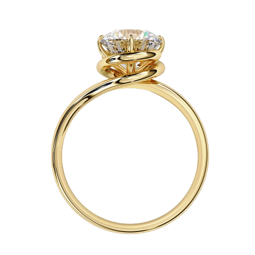 Lukson Dew Kissed Gold Lab Grown Diamond Solitaire Ring in India