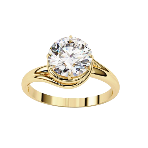 Dew Kissed - Pure Gold Lab Diamond Solitaire Ring
