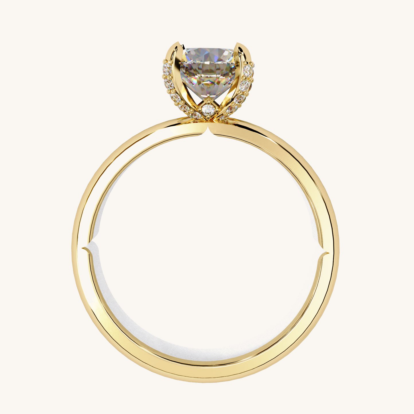 Aurora - Pure Gold Lab Diamond Solitaire Ring