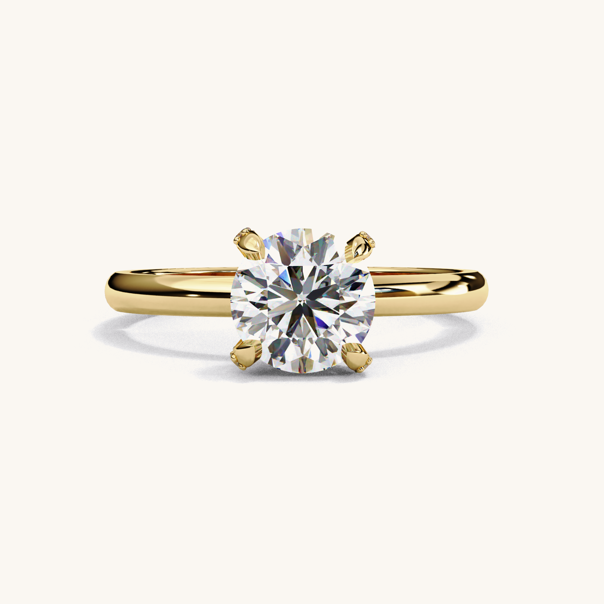Aurora - Pure Gold Lab Diamond Solitaire Ring