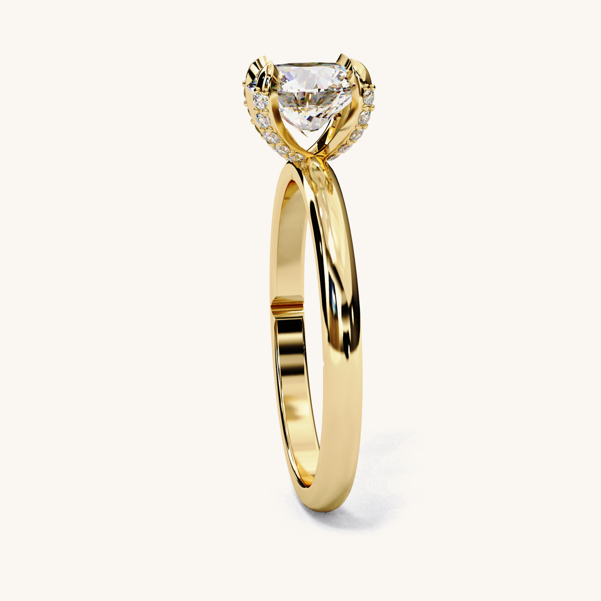 Aurora - Pure Gold Lab Diamond Solitaire Ring
