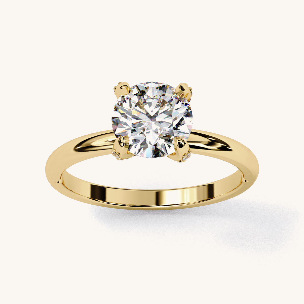Aurora - Pure Gold Lab Diamond Solitaire Ring