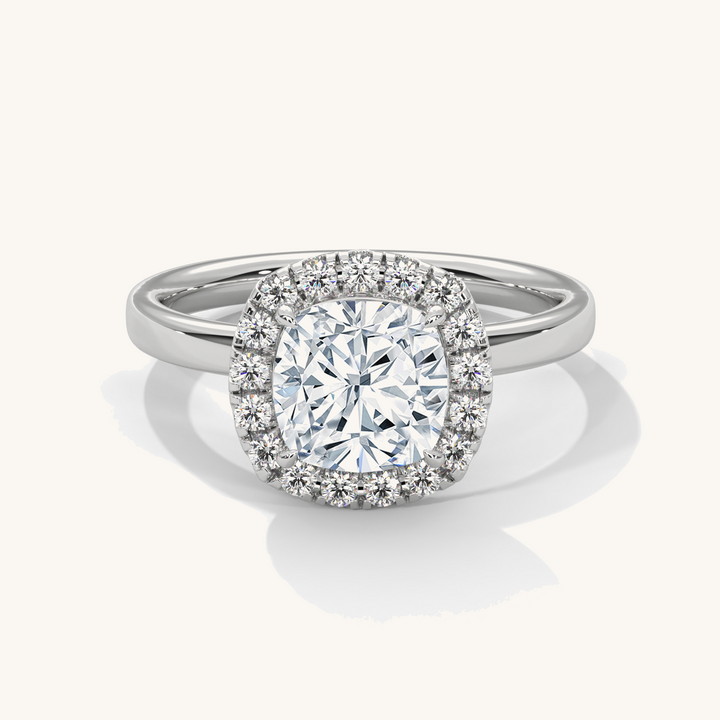 Cushion Glow - Pure Gold Lab Diamond Solitaire Ring