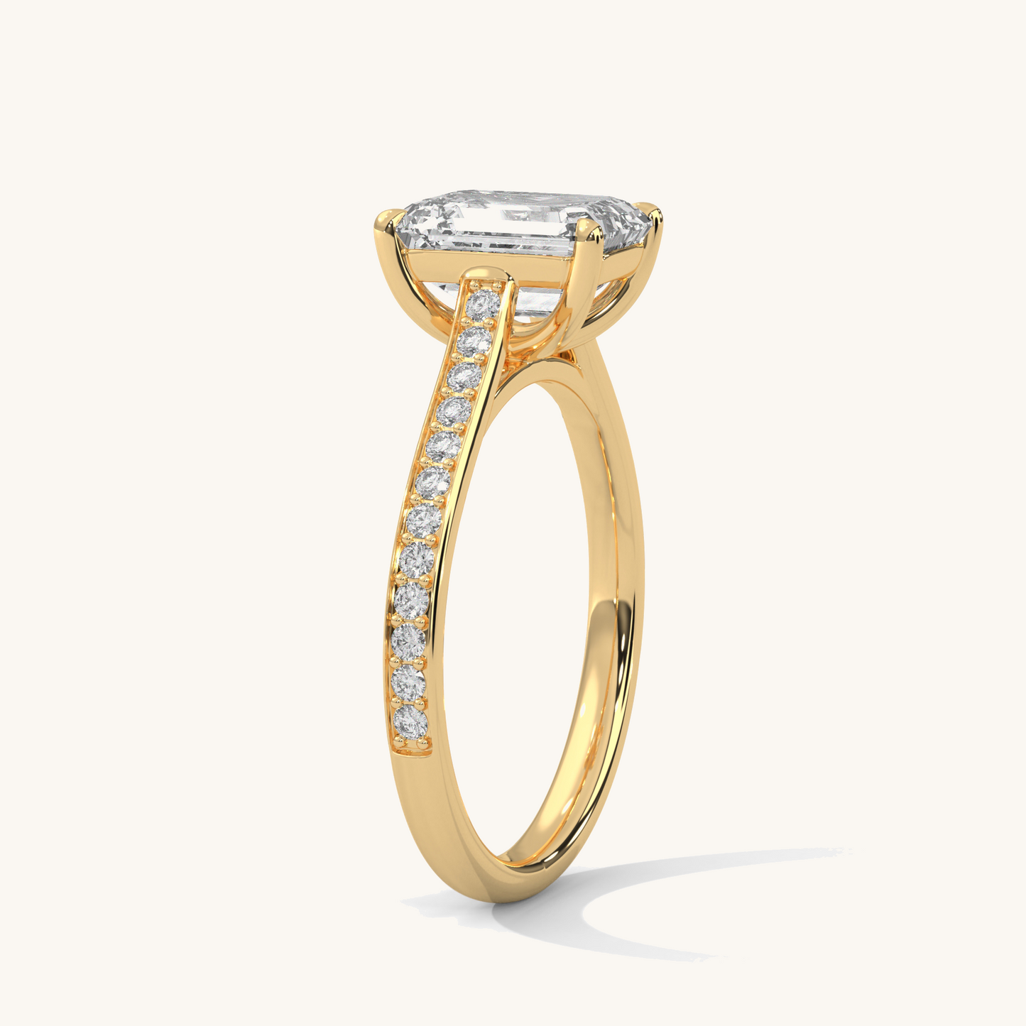 Eternal Emerald - Pure Gold Lab Diamond Solitaire Ring